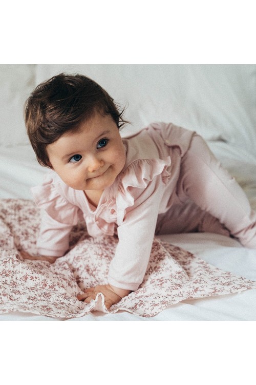 pyjama bébé rose risu risu etamine en coton bio