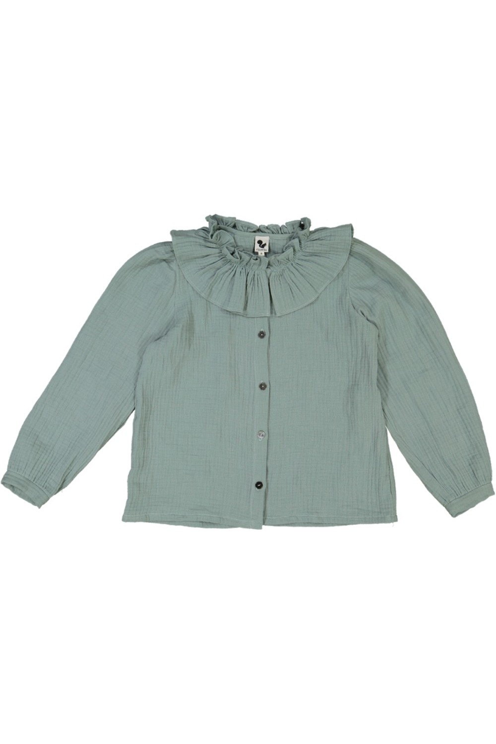 blouse fille risu risu pirouette bleu vert coton bio