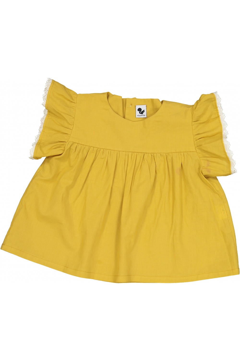 organic cotton summer girl's blouse yellow