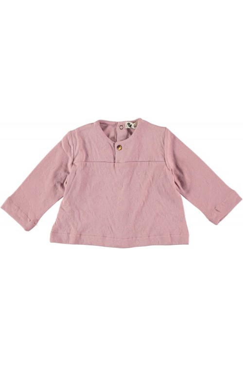 chemise bébé peintre jersey rose colchik