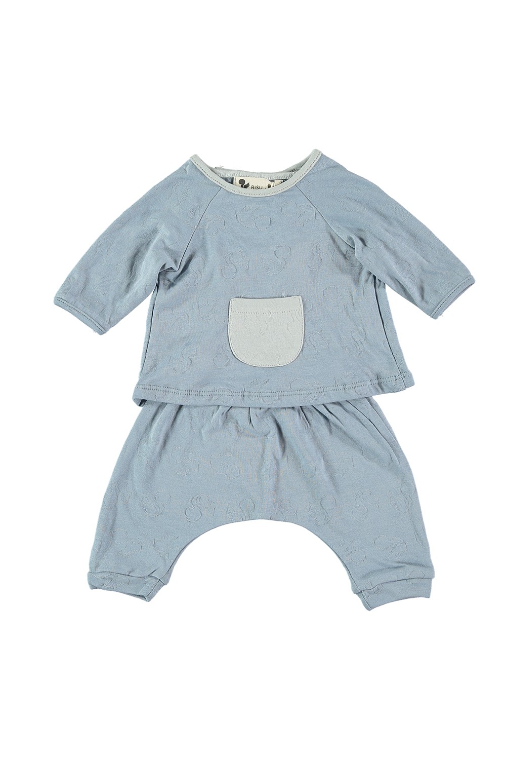 piccolo ensemble pyjama bébé coton bio bleu sea