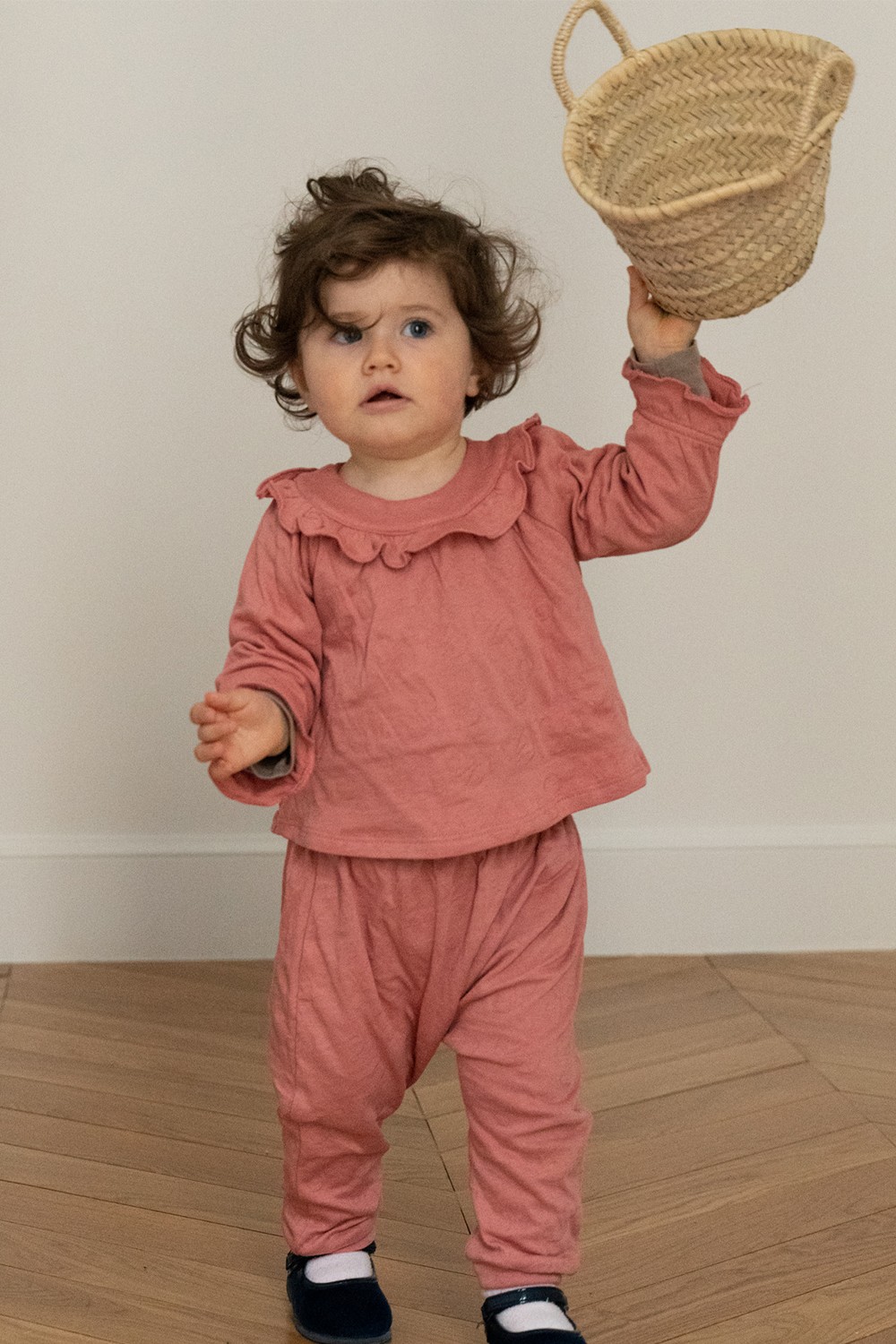 pyjama 2 pièces fille bébé coton brio rouge
