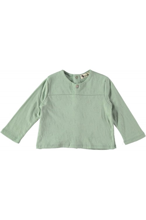 chemise bébé peintre coton bio vert amande