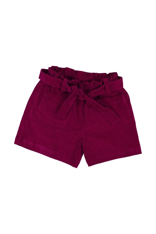 organic girl cotton purple corduroy shorts