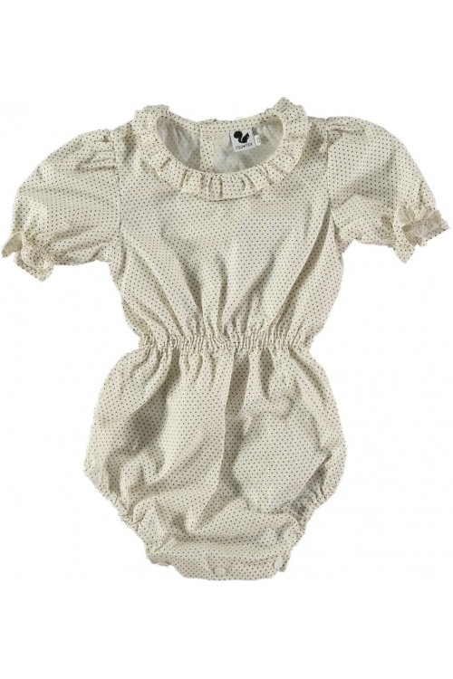 agria baby summer romper made of off white organic cotton