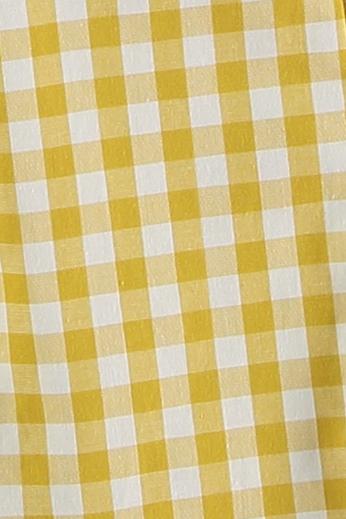 yellow gingham organic cotton