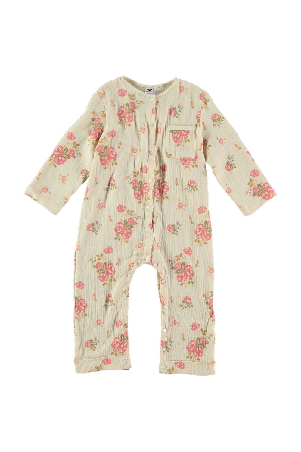 cosy baby jumpsuit country roses