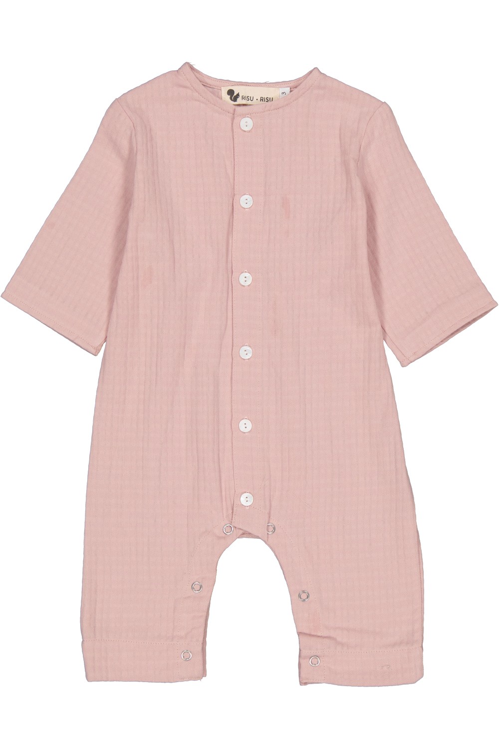 organic cotton gauze pink baby cosi jumpsuit
