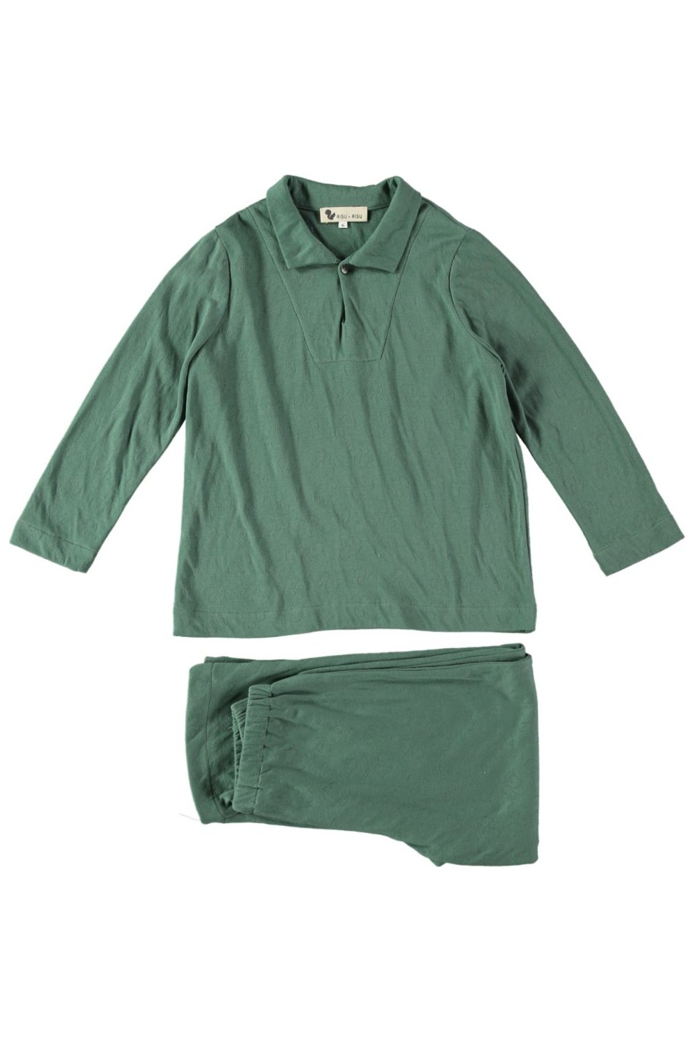 Pyjama Nino jersey cotton organic boy matcha green night