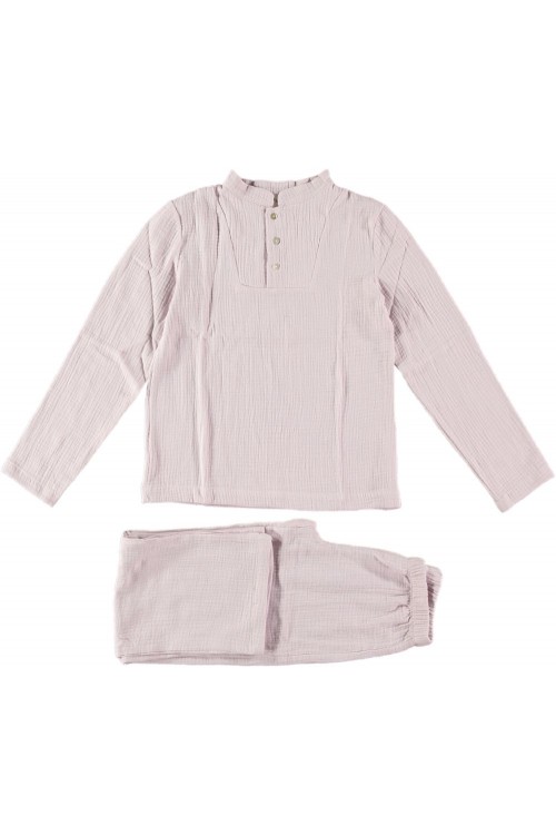 pyjama deli gaze coton biologique pink mist fille