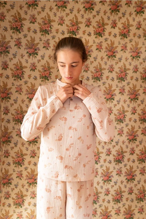 Pyjama child Deli  cotton organic girl winter