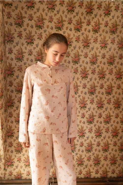 Pyjama enfant Deli  coton biologique fille hiver