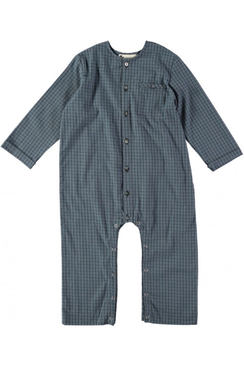 cost baby jumpsuit dark blue organic cotton