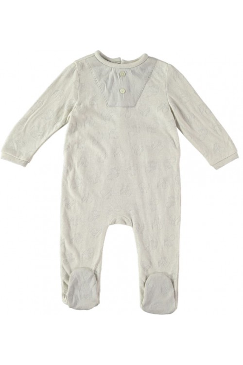 Pepito baby pyjamas ecru organic cotton unbleached