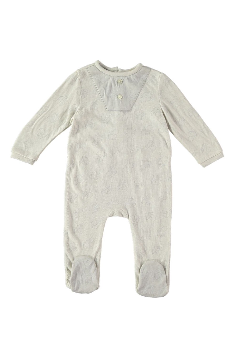Pepito baby pyjamas ecru organic cotton unbleached