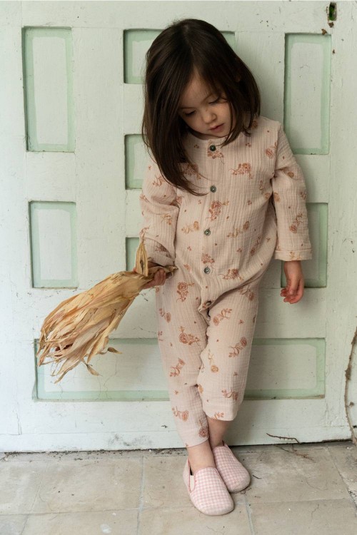 Bamboo Baby - Orange Organic Cotton Jumpsuit | Childrensalon
