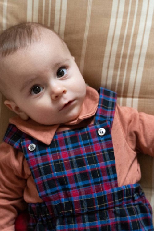 chemise bébé en coton biologique jojo rouge paprika