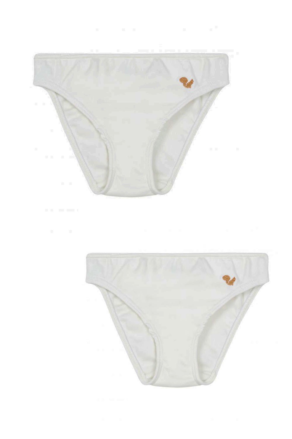 lot de 2 culottes fille coton bio blanc