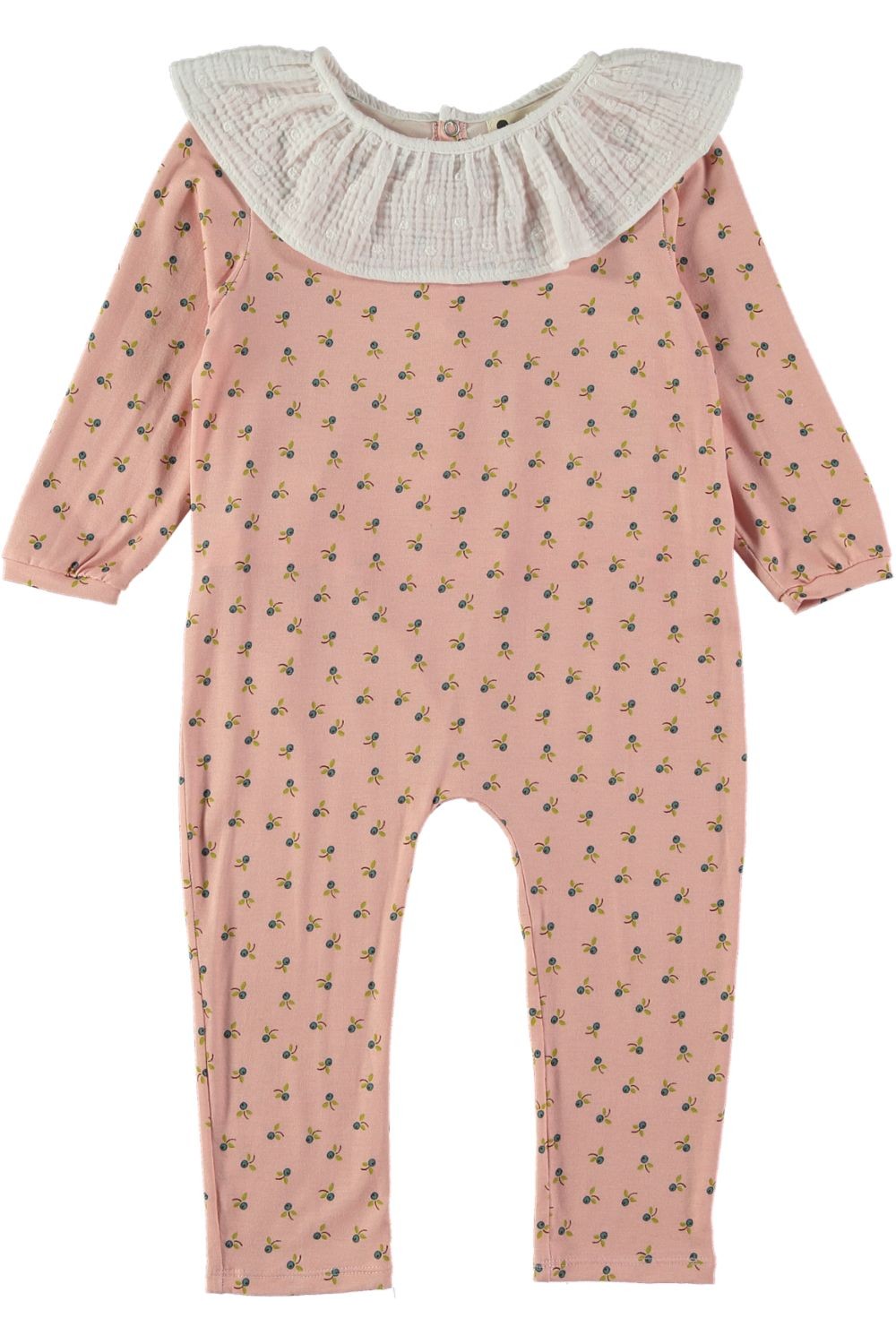 pyjama bébé senza blueberry en coton bio rose
