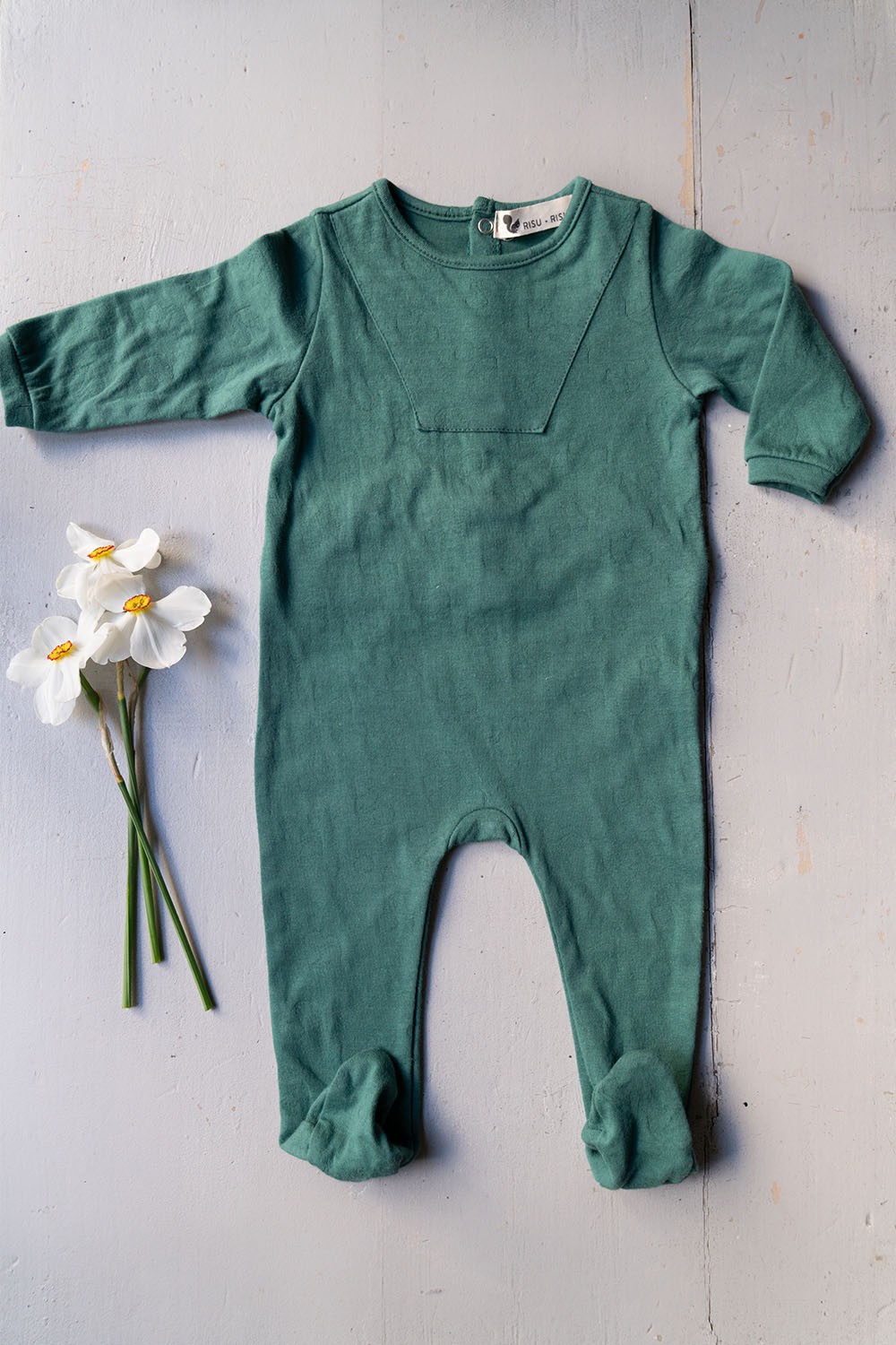 pyjama bébé en coton bio vert