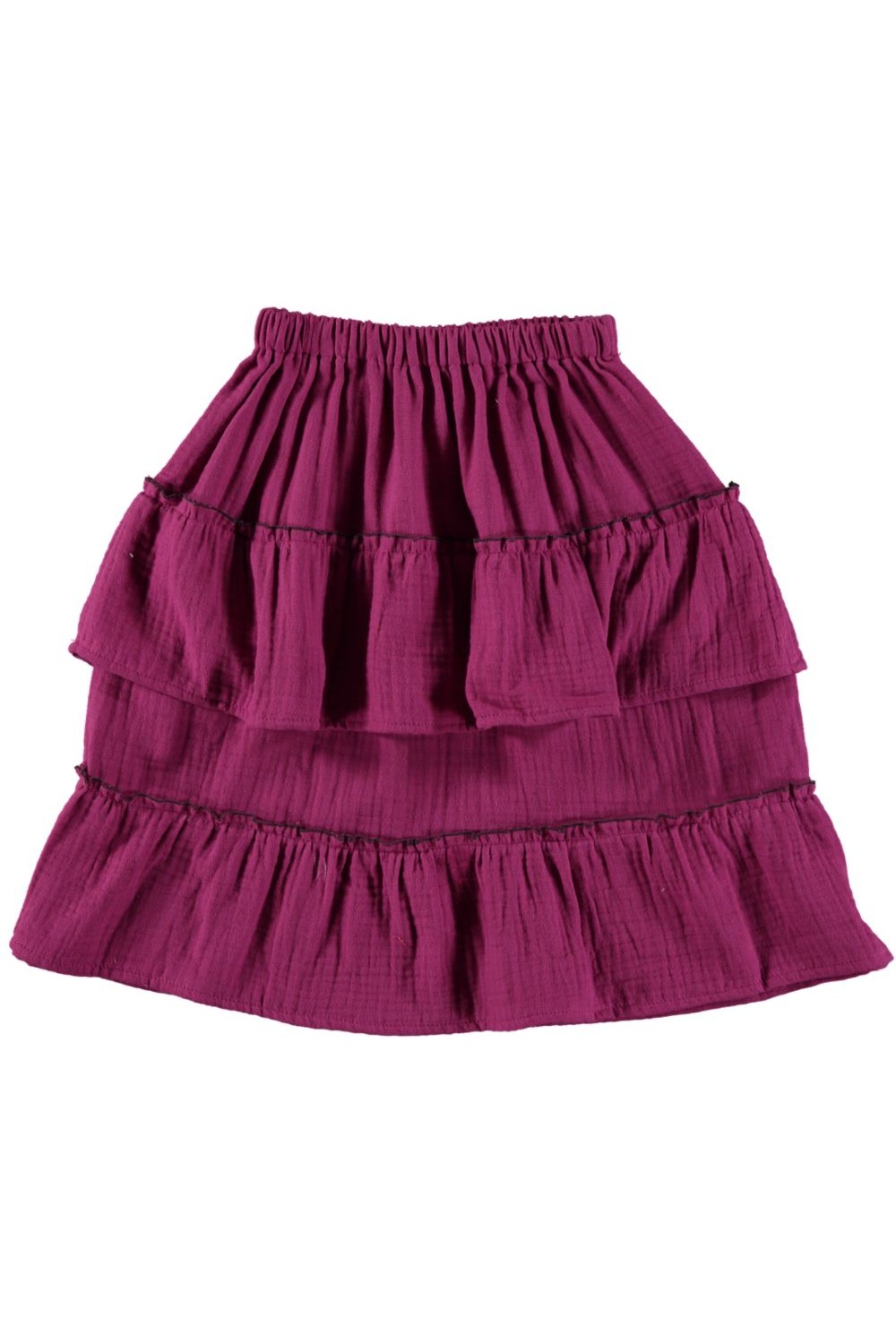 jupe fille rose fuscia en gaze de coton bio