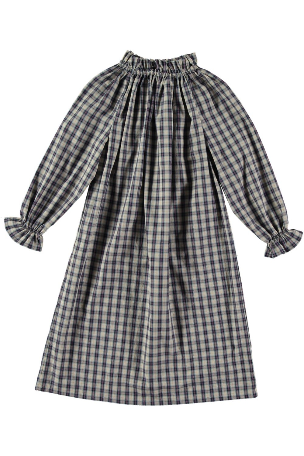 Chemise de nuit fille à carreaux