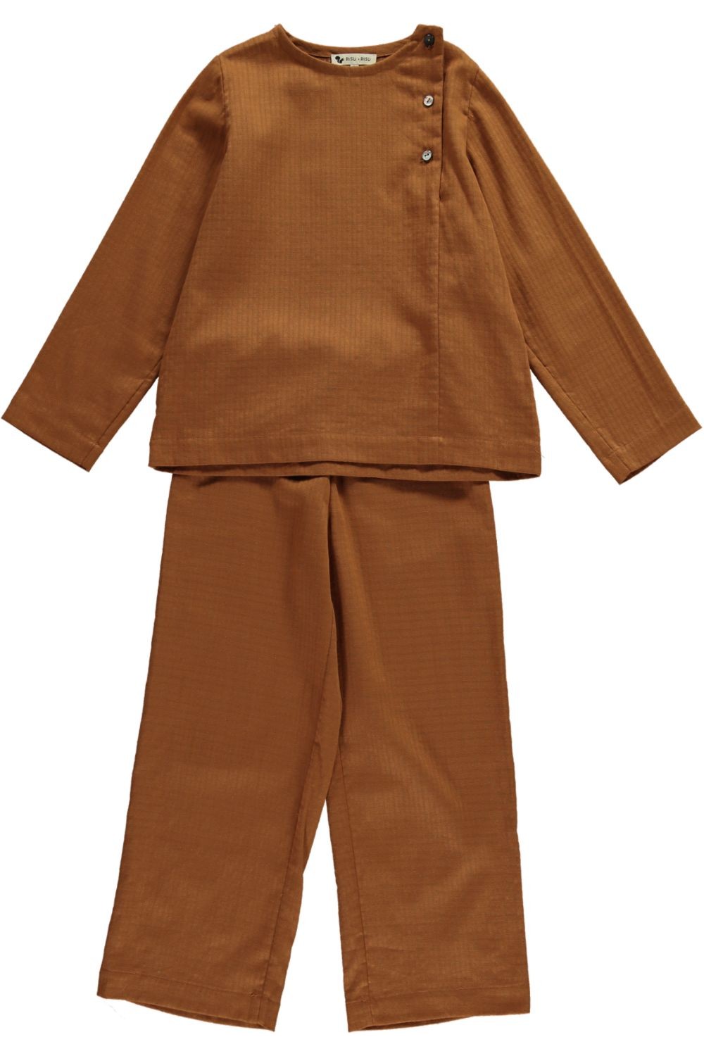 Pyjama garçon en gaze de coton toffee