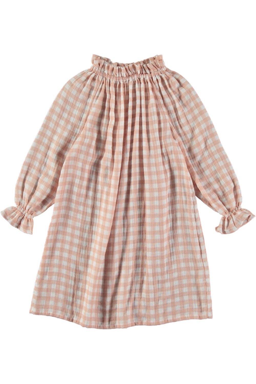 Sissi pink checked girl's nightdress