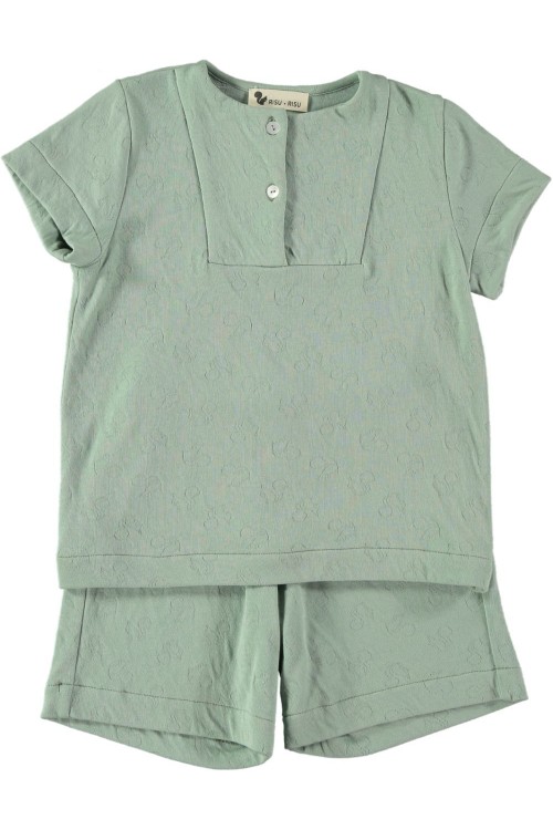 Pyjama enfant Sonio vert nénufar