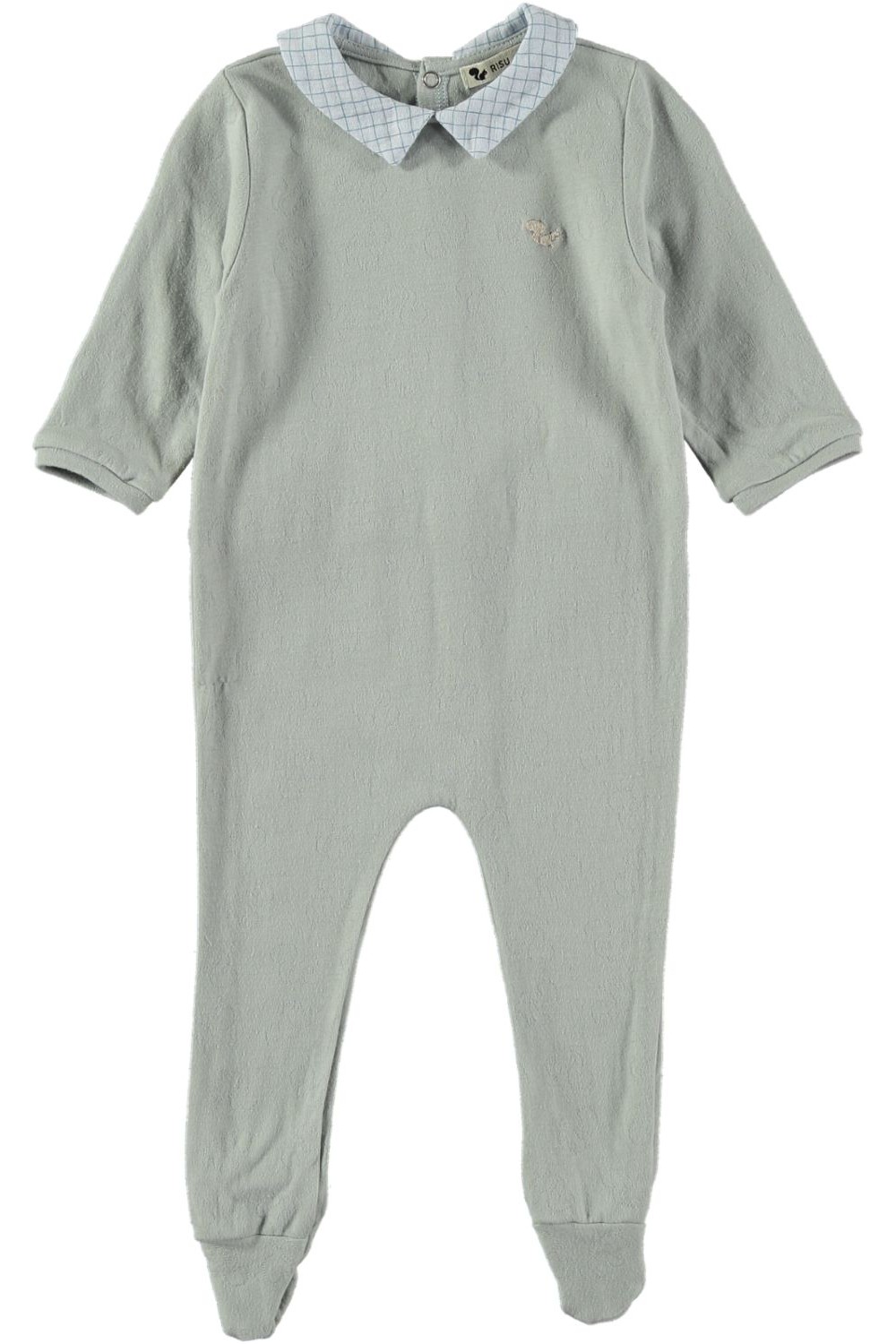 Dodu baby pyjamas blue organic cotton jersey