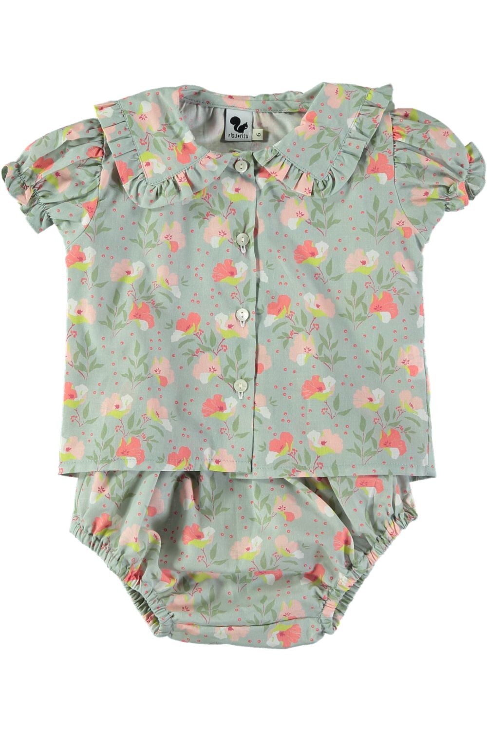 Robe bébé Olotte en coton bio lime