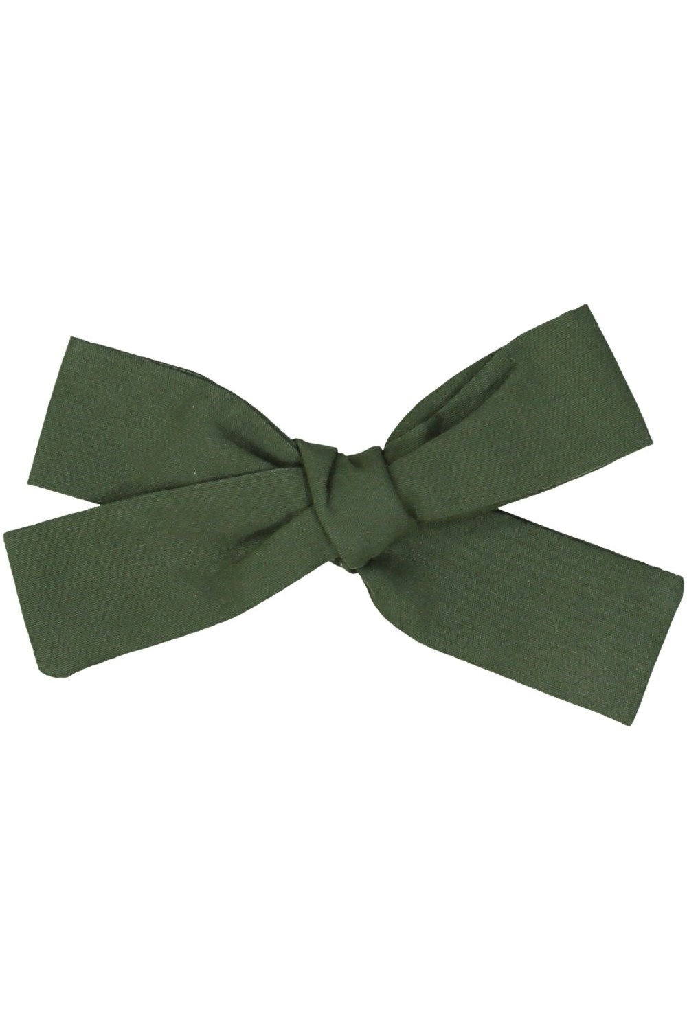 barrette fille noeud coton bio vert