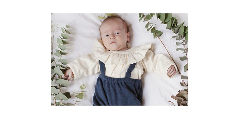 White children's clothing in organic cotton: Papyrus range by Risu-Ris