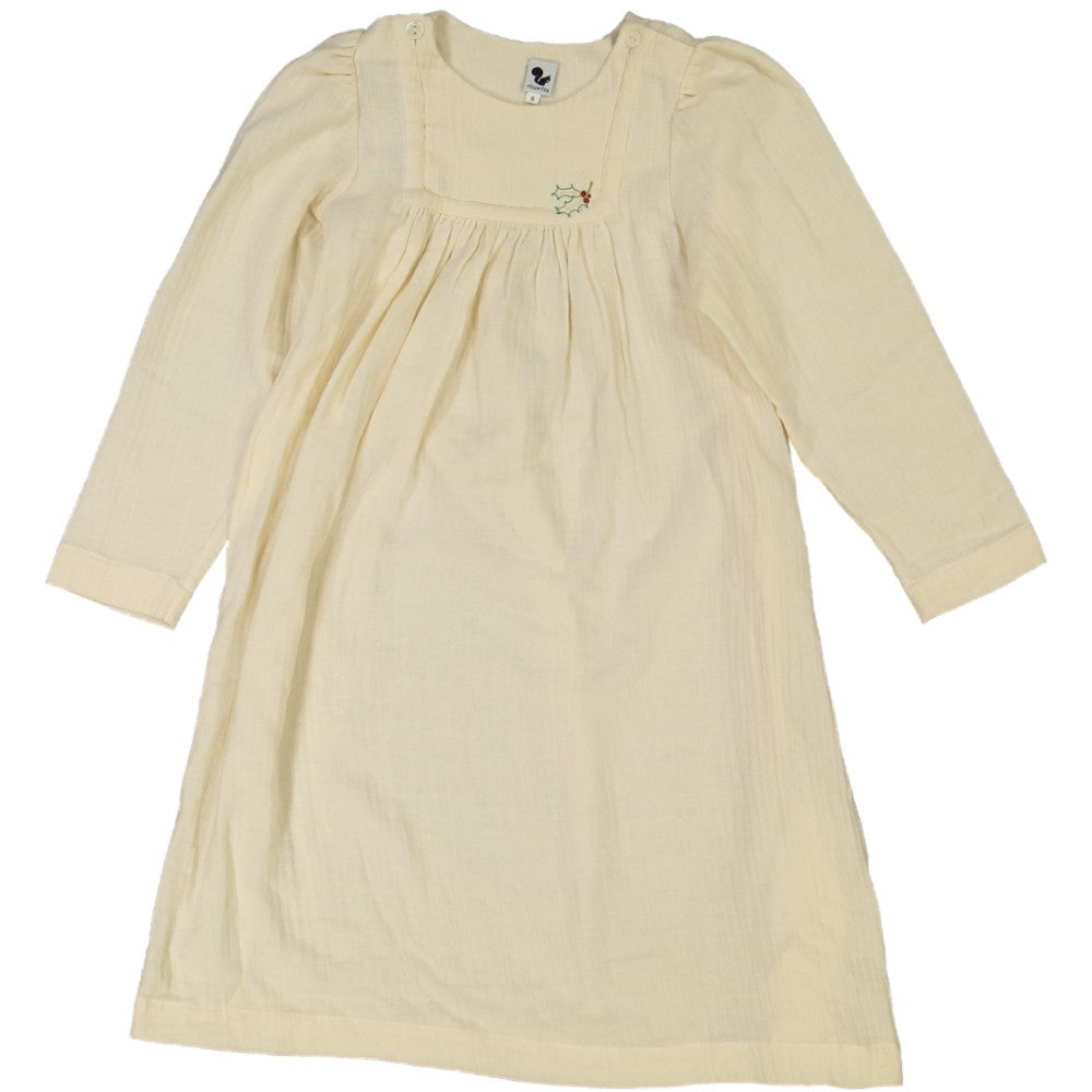 Chemise de nuit Félicité brodée houx