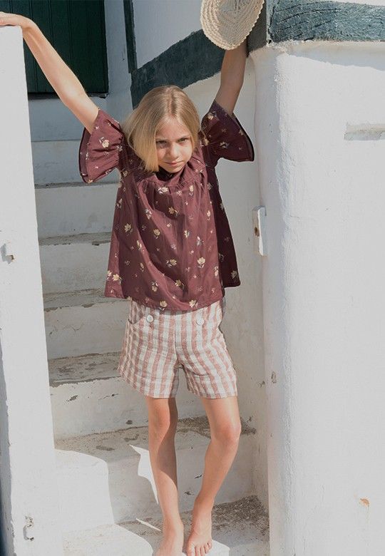 Short fille Marin