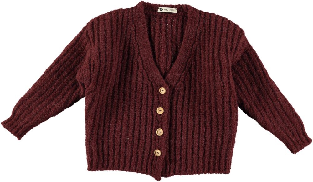 cardigan nolo en pure laine marron