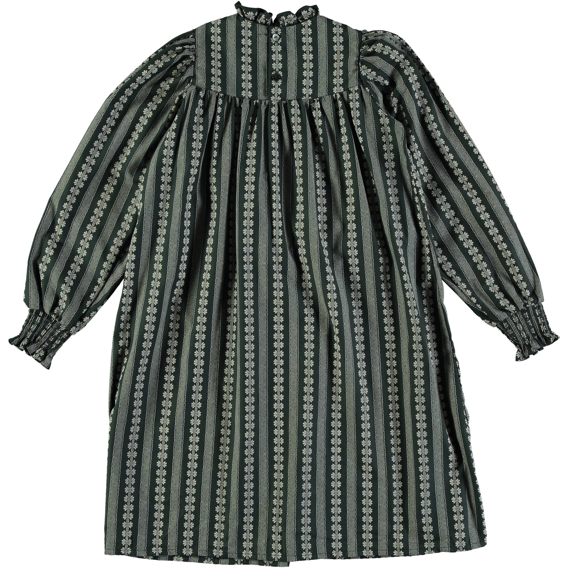 Robe fille verte Noël en coton bio