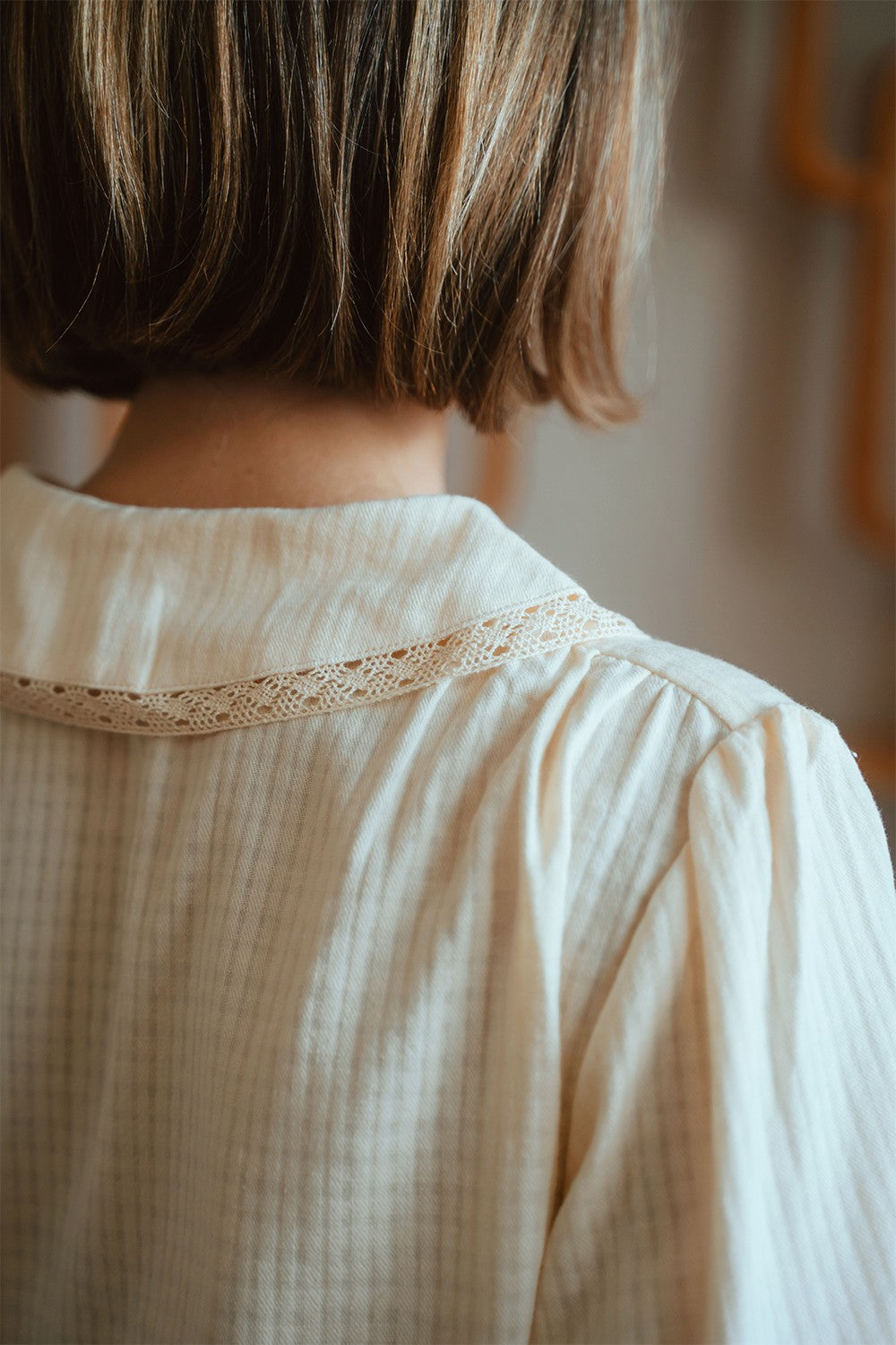 Blouse femme Gisèle avec dentelle