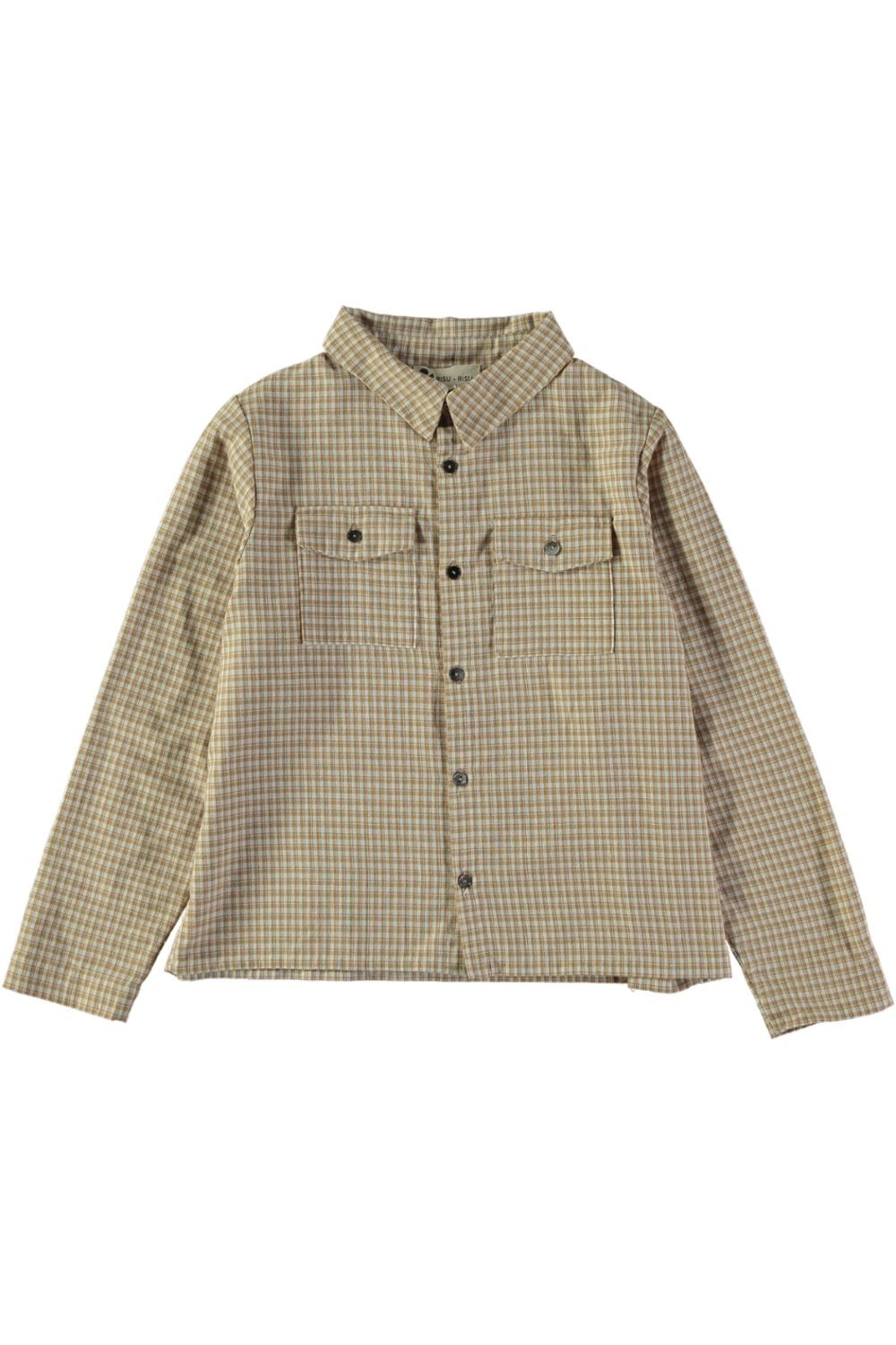 Chemise camel garçon en coton biologique