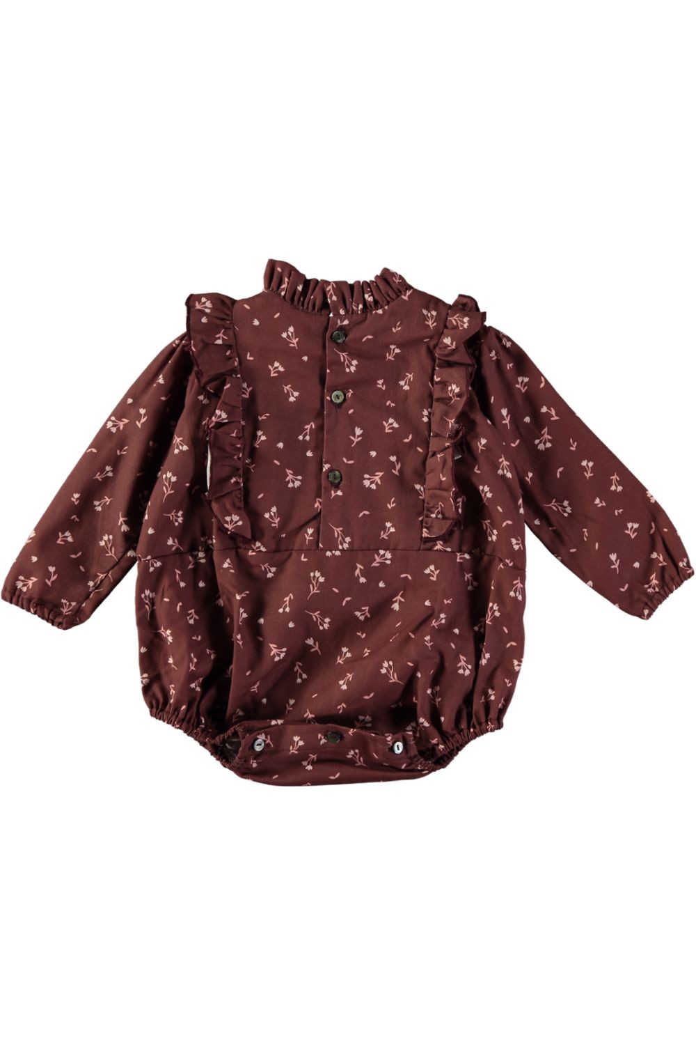 robe hiver bébé luiza en coton bio prune 