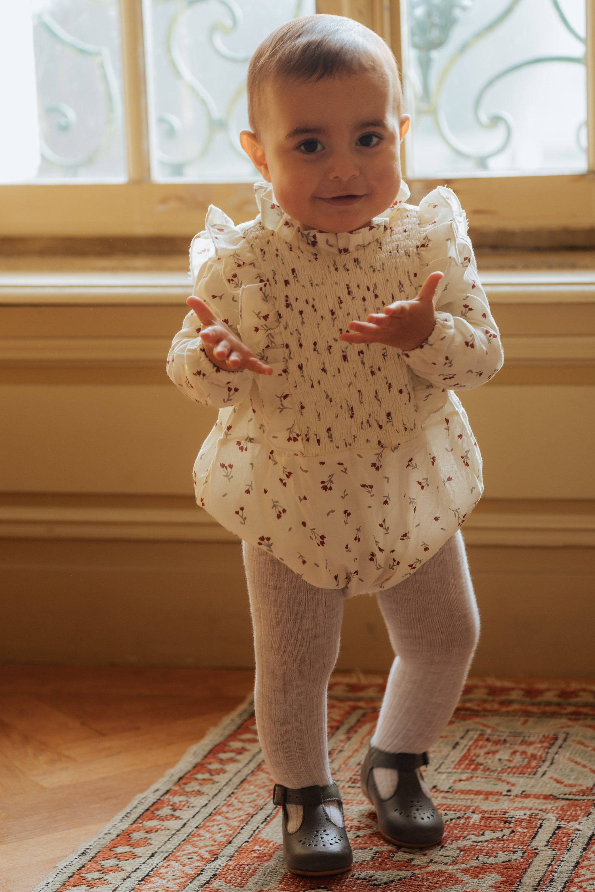 Barboteuse crème en coton bio