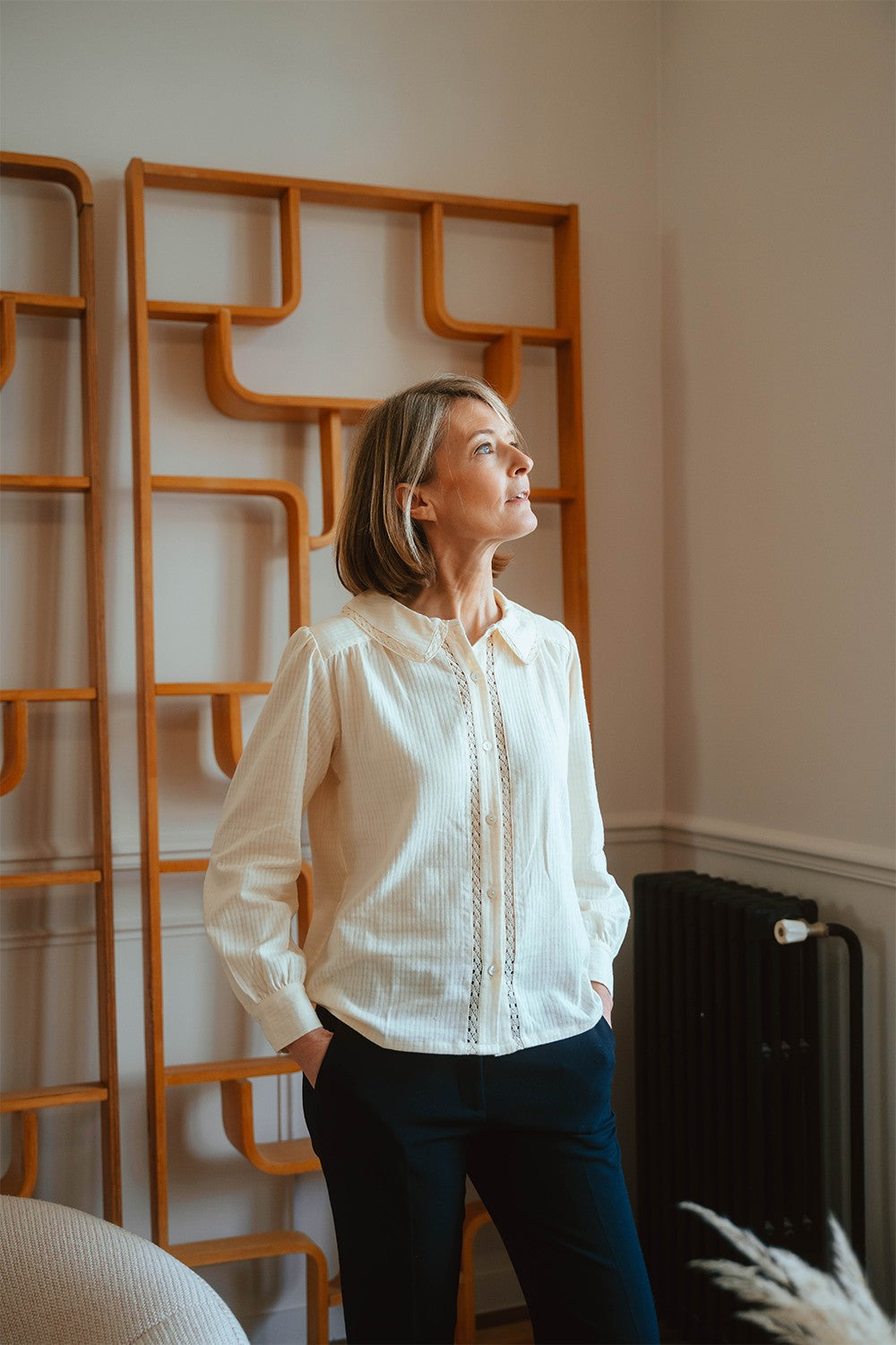 Gisele women's blouse with lace