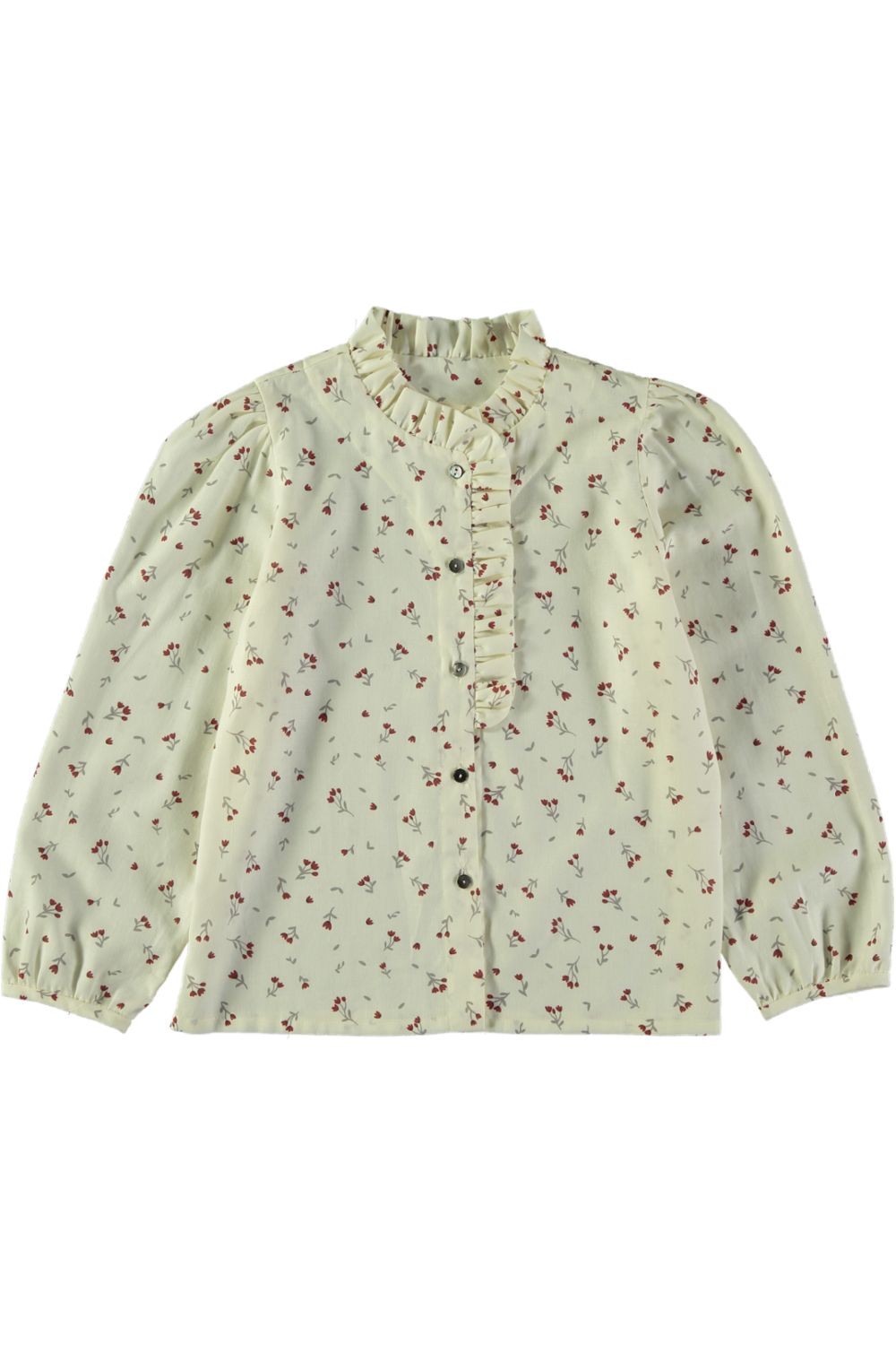 Blouse crème fille en coton biologique