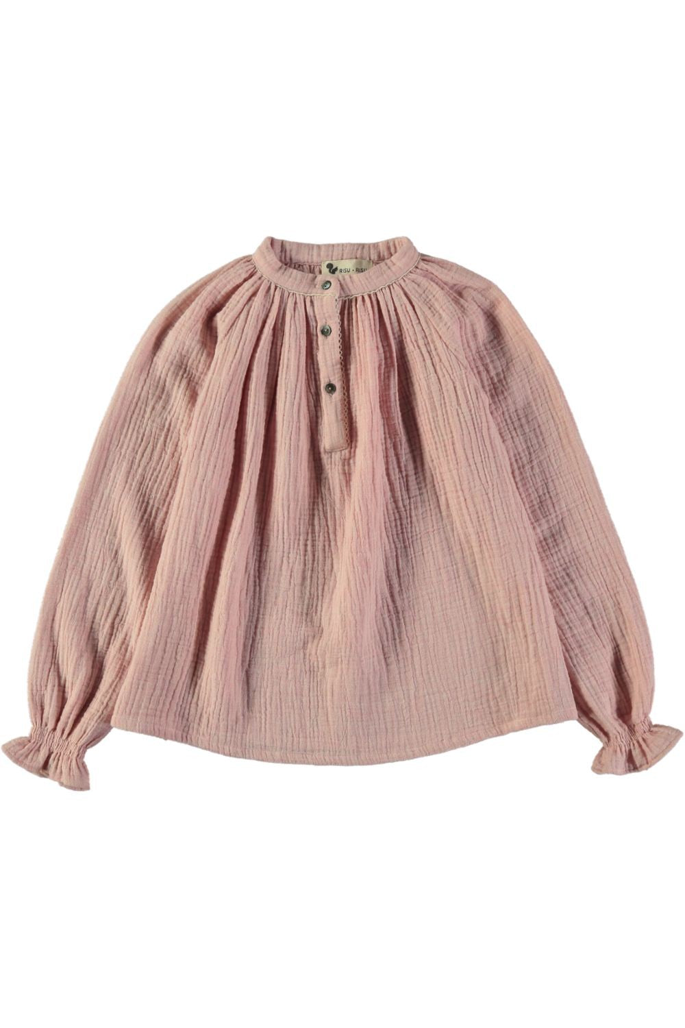 blouse fille rose pour l'hiver en coton bio