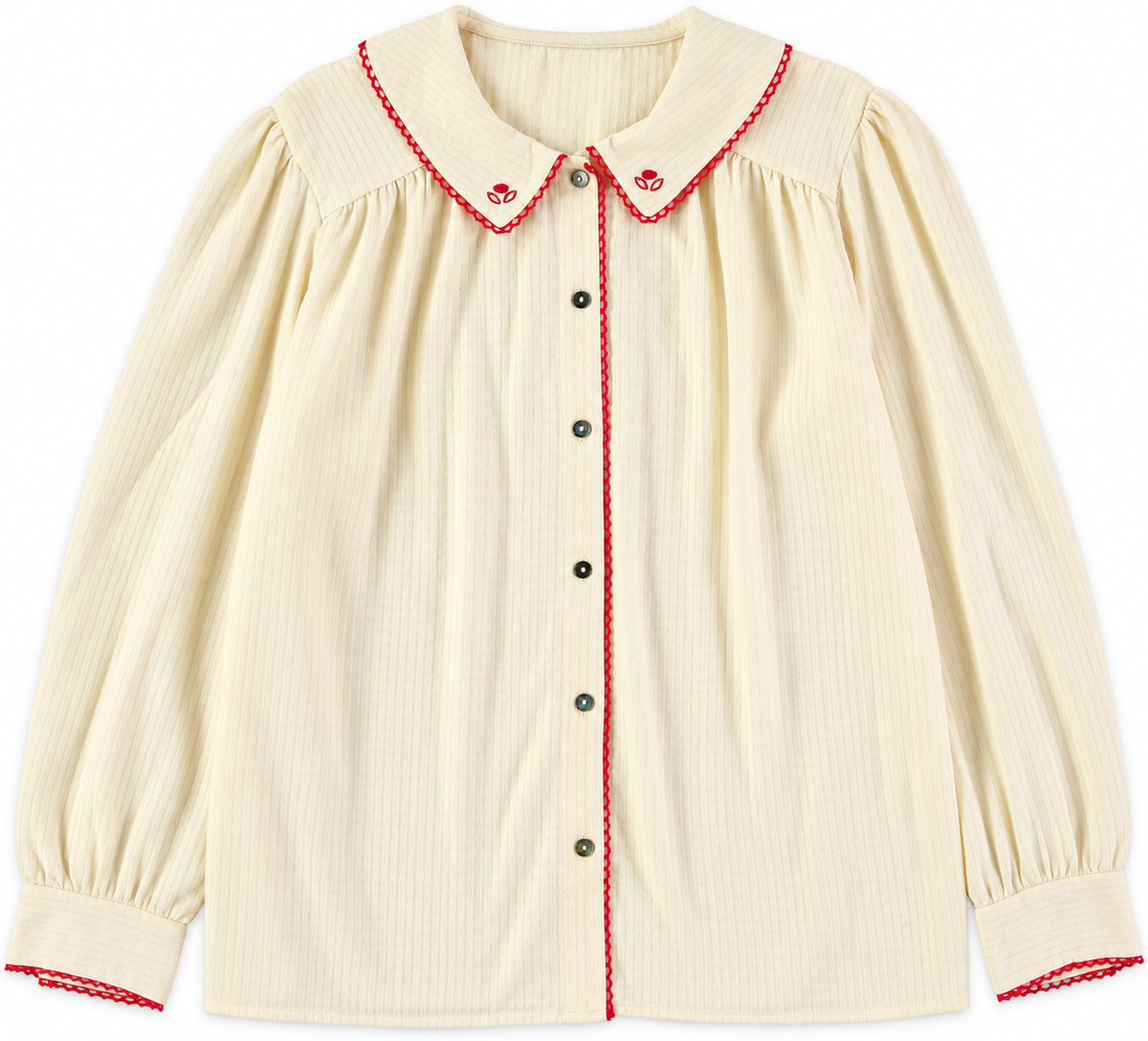 Blouse femme Simone col brodé