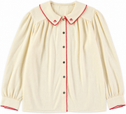 Blouse femme Simone col brodé