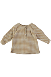 Chemise bébé à carreaux en coton bio