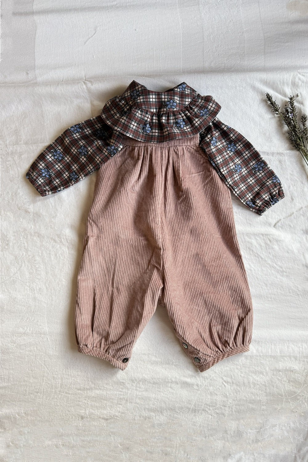 ensemble bébé hiver salopette et blouse bébé en coton bio 