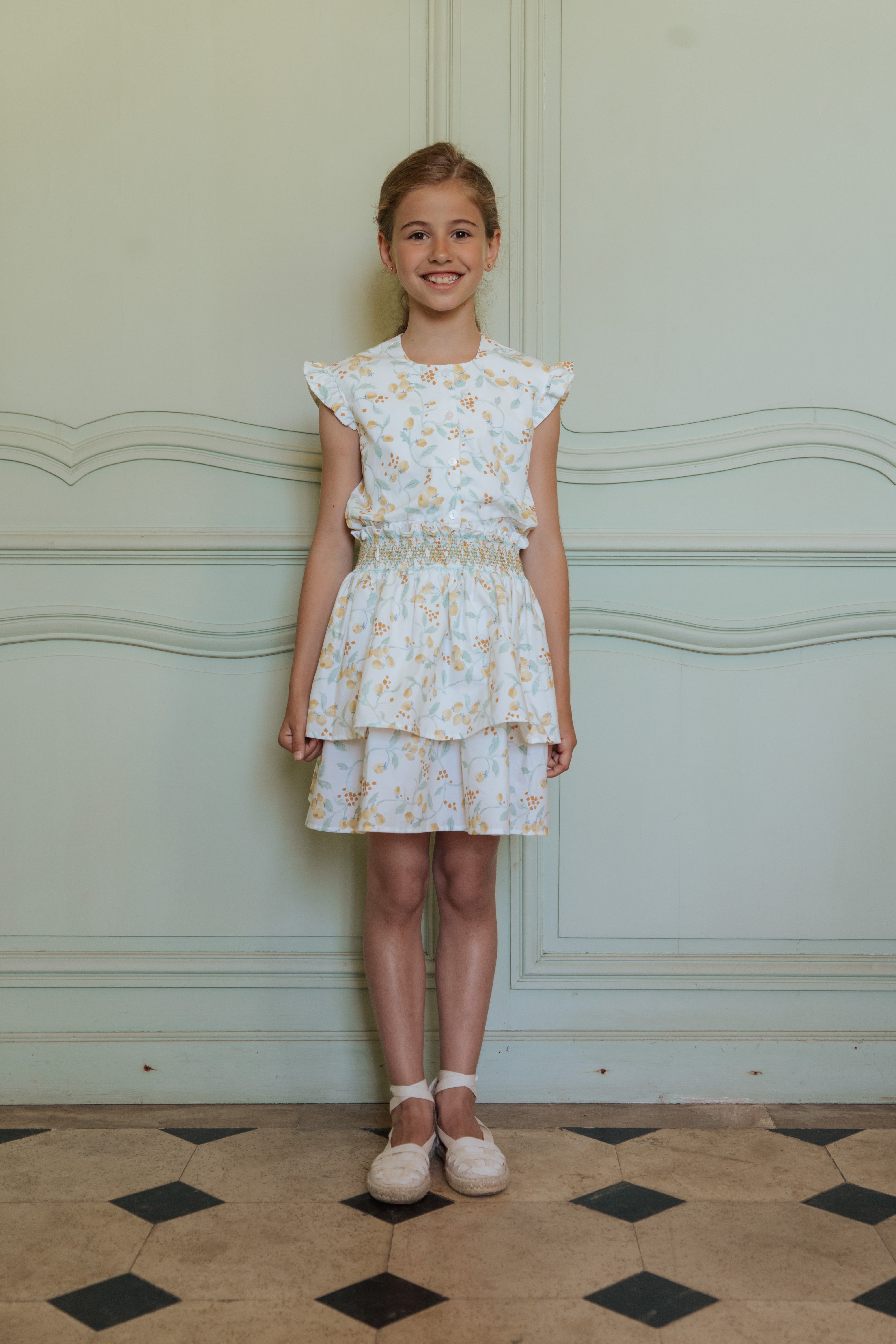 Jupe fille Coryza - Imprimé lemon
