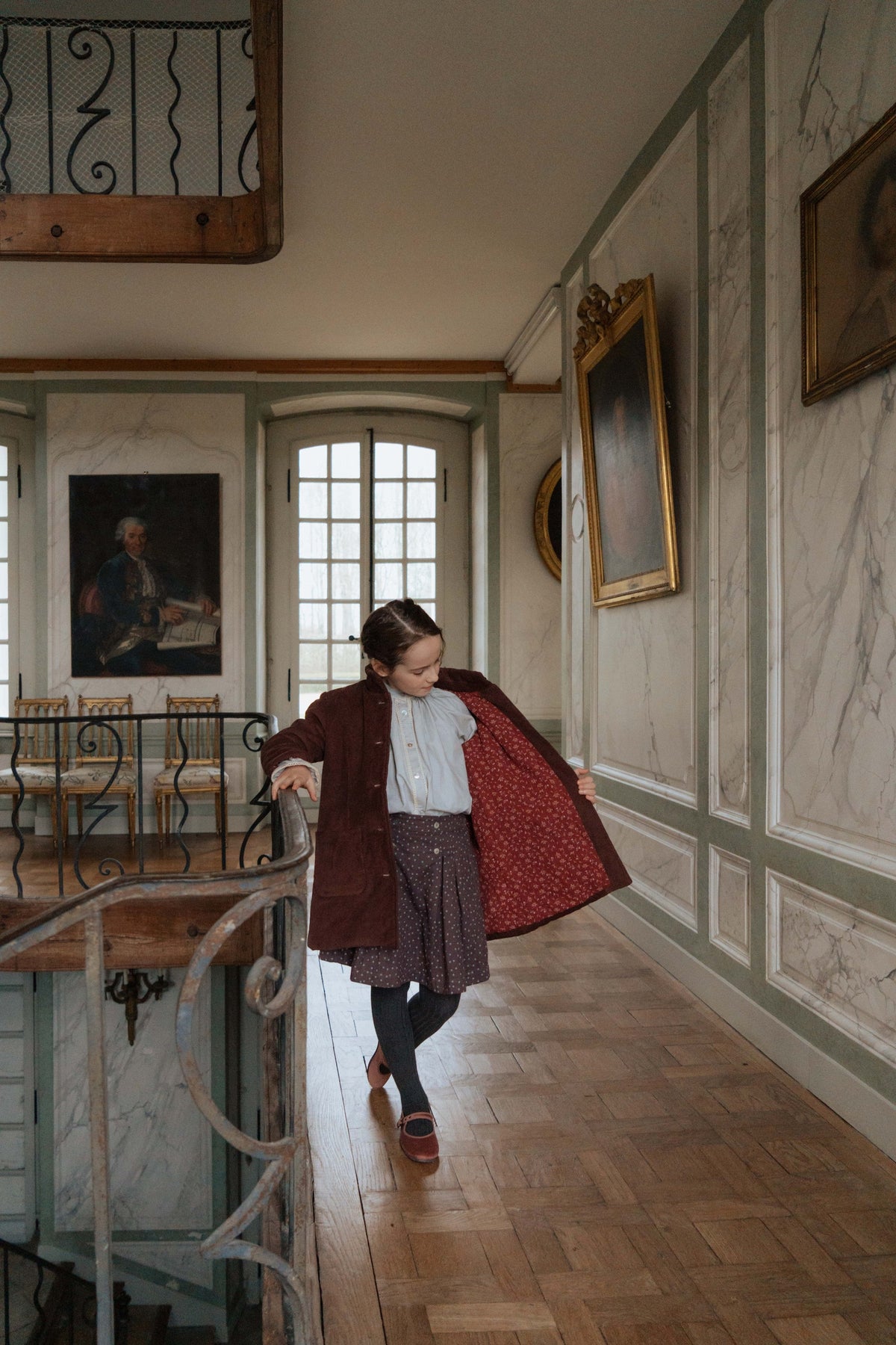 Jupe plissée fille Kilt à pois